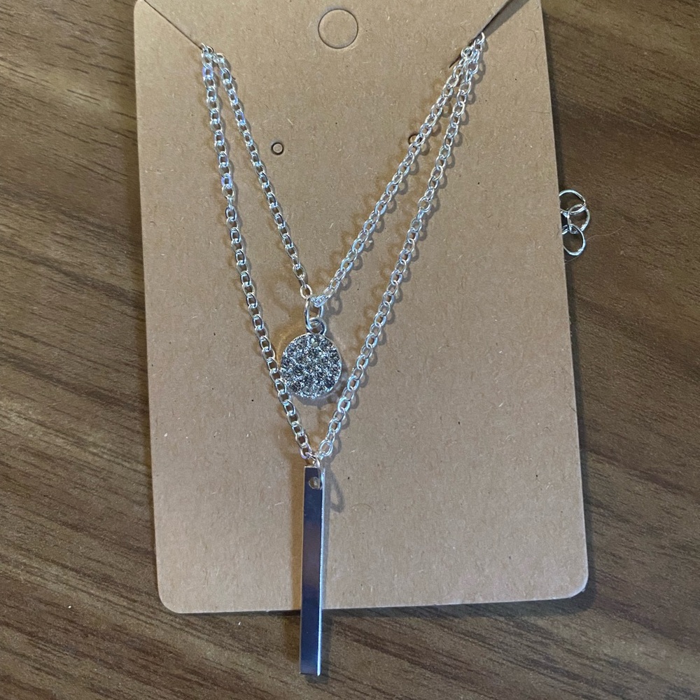 Double Hanging Necklace Set